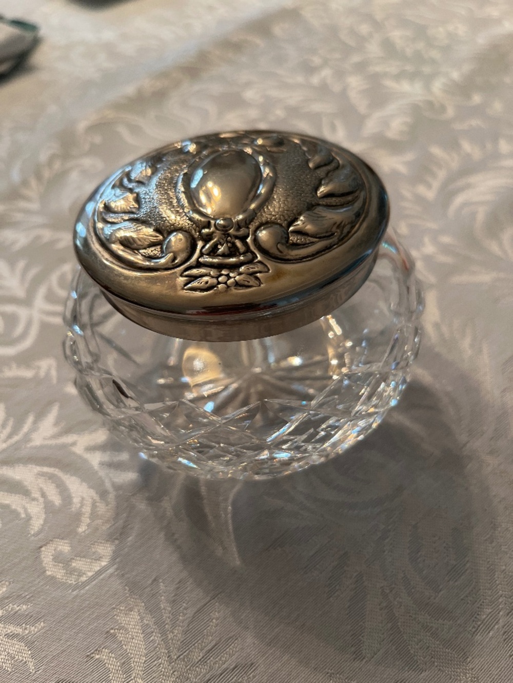 Waterford vanity jar with lid